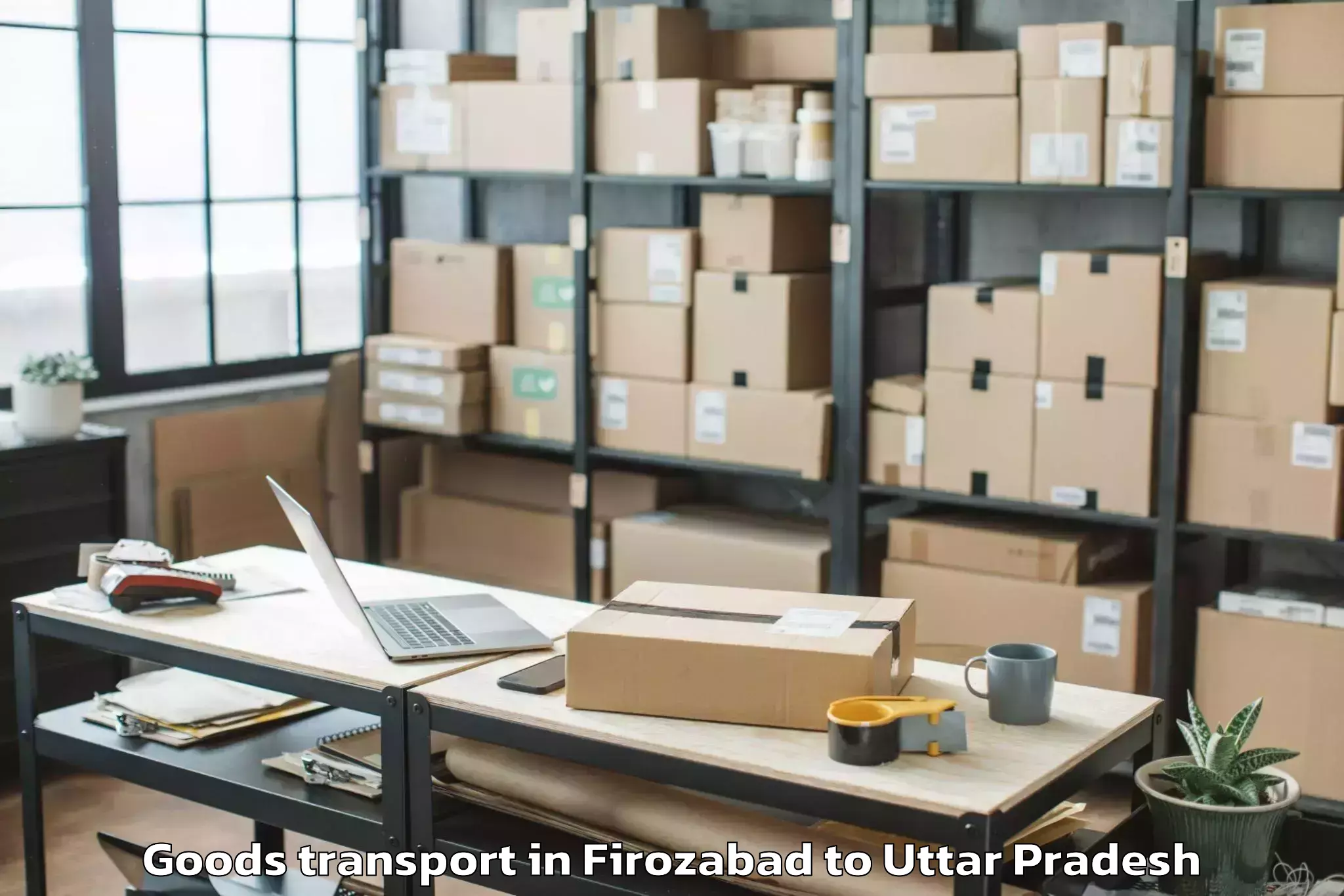 Reliable Firozabad to Chandadih Goods Transport